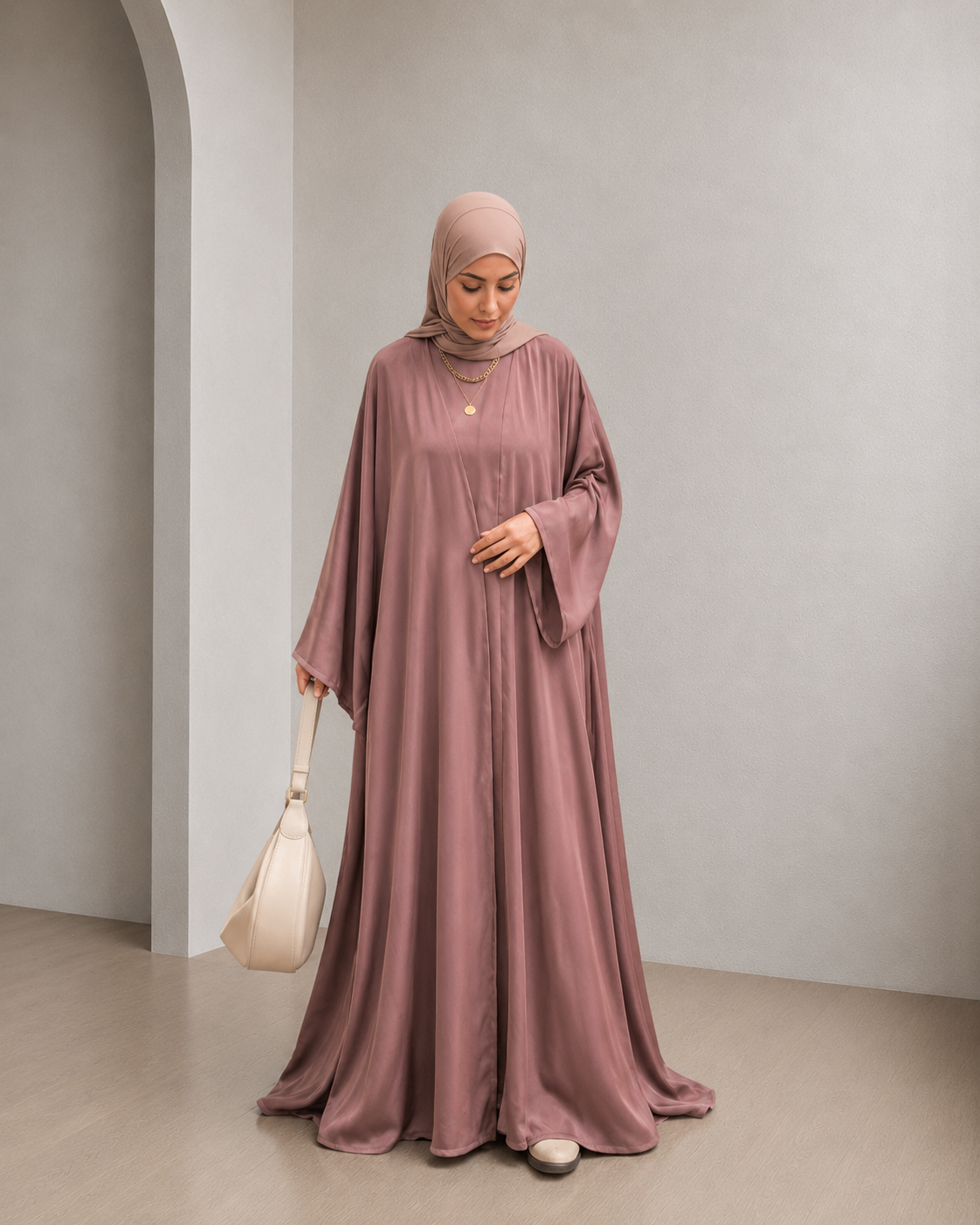 SILLAGE — Abaya deux pièces en Nida Premium.